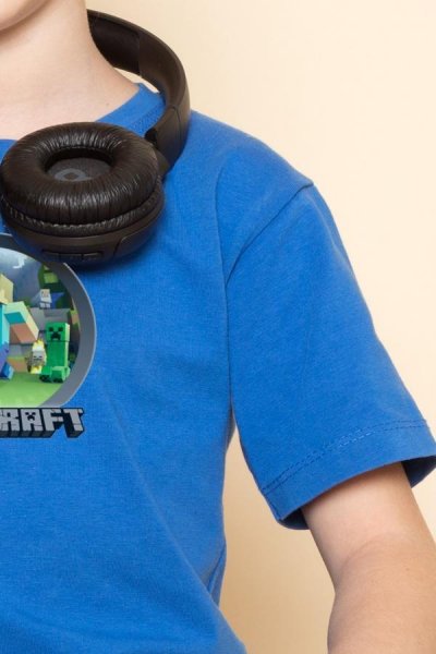 Minecraft gyerek póló kék