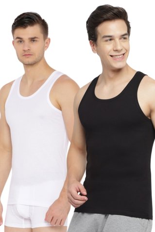 Nátelník 100 % bavlna /2 ks v balení / bílá + černá