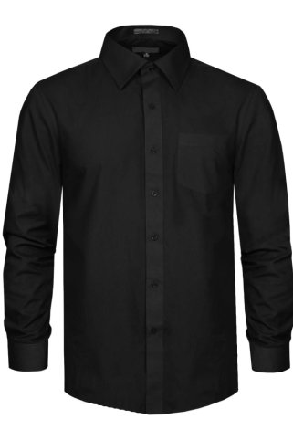 Elegantná čierna pánska košeľa EWIDENT