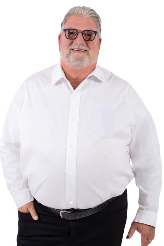 Pánska biela elegantná košeľa 3XL–6XL