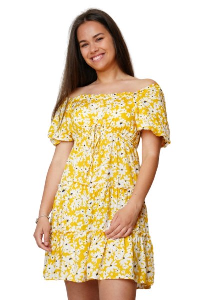 Női nyári ruha JVPC5165 sárga