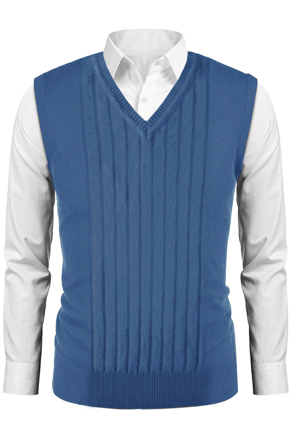 Pánská pletená vesta GonBB modra