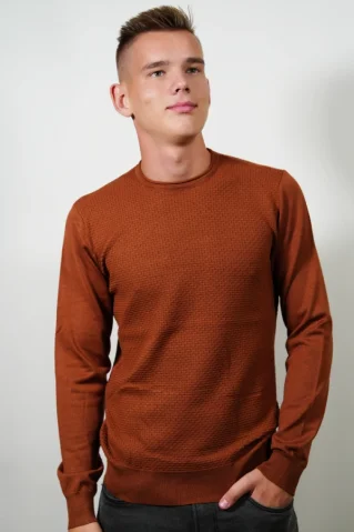 Pánsky svetr 3355 teracota