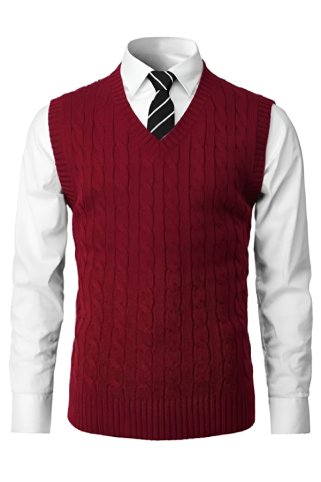Men's Knitted Vest CrimBB Burgundy