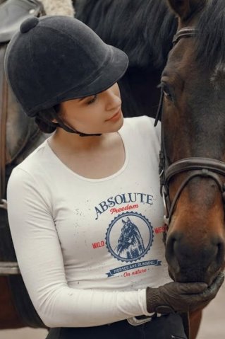 Konjanička majica Absolute Freedom – bijela