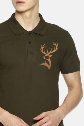 Short-Sleeve Polo Shirt Deergrafitpol Green