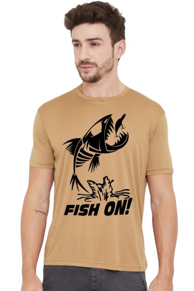 Fishon póló 100% pamut bézs