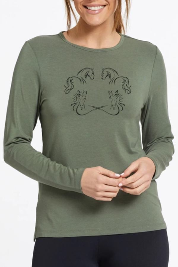 Horse5 dámske tričko 100% bavlna zelená
