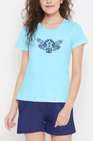 Dámske krátke pyžamo Blue1 modrá