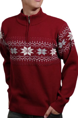 erren bordeaux Norweger-Strickjacke – Miro-Z