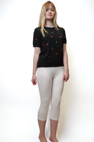 Dámsky čierny pulóver 57256