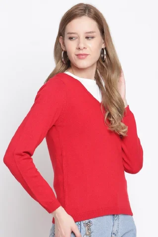 Dámsky pulóver 951 červená