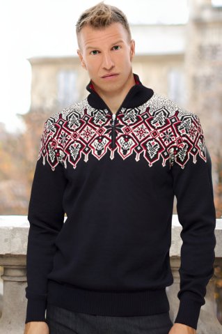 Pánsky nórsky sveter na zips – Winti-Z modrá