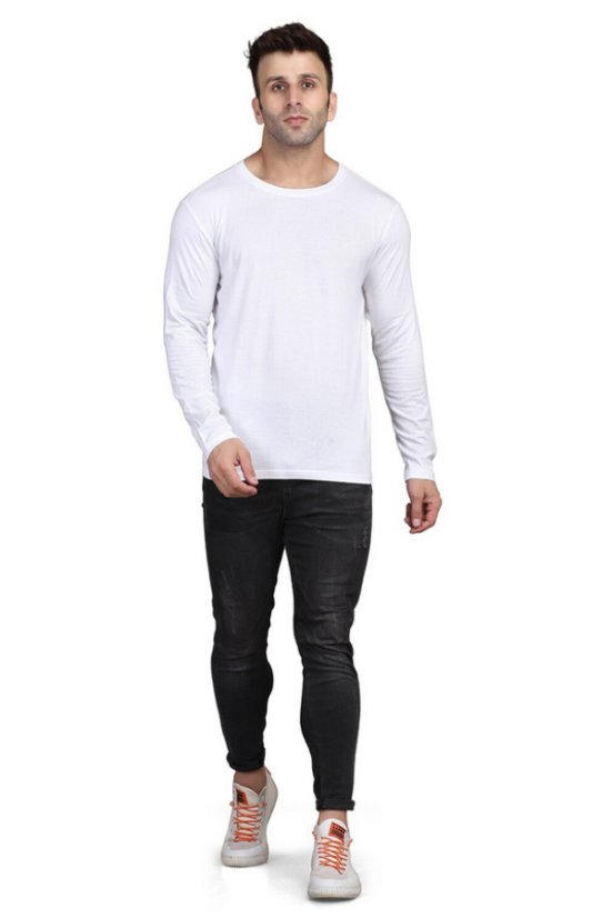 Elegantna potkošulja 32405G s dugim rukavima 100% pamuk bijela