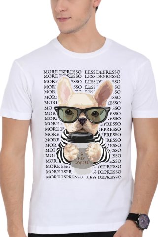 Muška pidžama Espressodog – crno-bijela