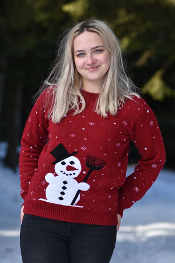 Hóember női pulóver