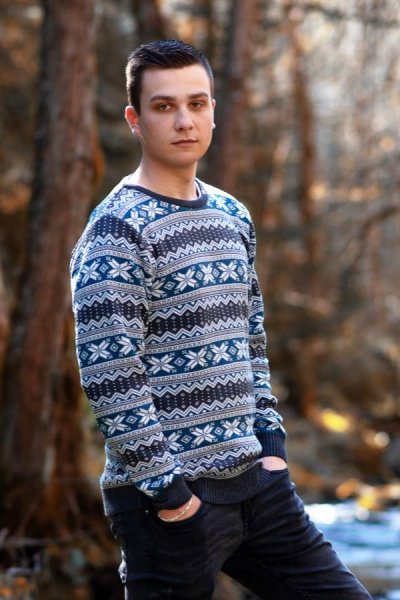 COOL pletený pulóver Bro tyrkysová