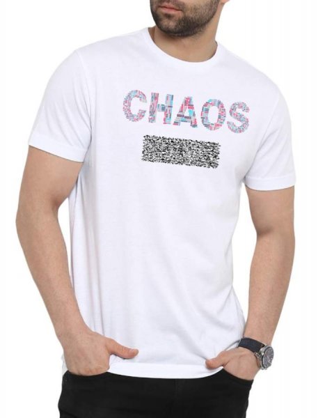Cool CHAOS tričko KR biela
