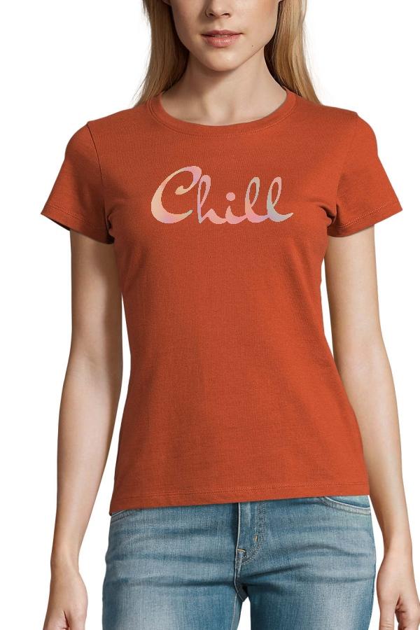 Bavlněné Ewident tričko Chillgirl terakota