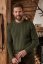 Ewident Herren Jagdpullover, Rippstrick, olivgrüne Farbe
