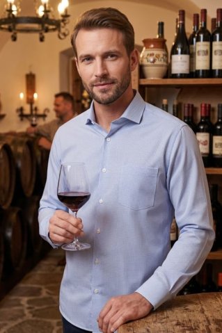 Luksuzna muška plava košulja