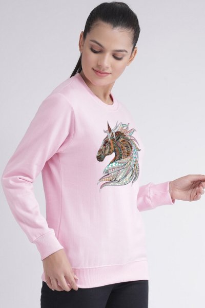 Mandalahorse női rózsaszín pulóver