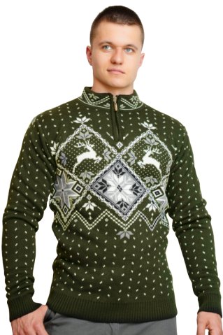 Deer-Z férfi vadászpulóver zöld