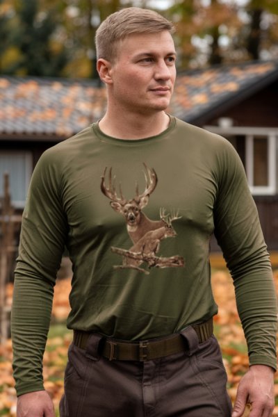 Tričko pre poľovníkov Deerteam zelená