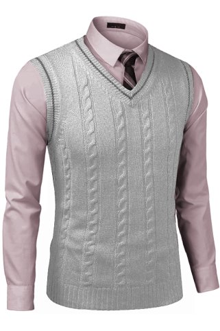 Pánska pletená vesta BogiBB sivá