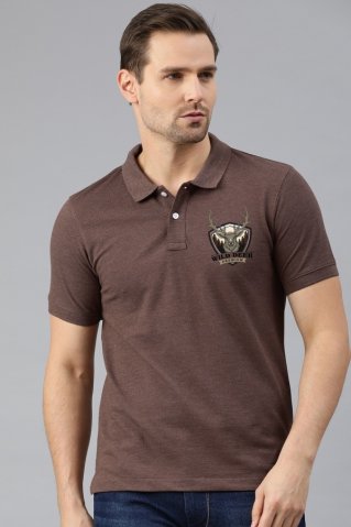 Short-Sleeve Polo Shirt Wildpremium Brown