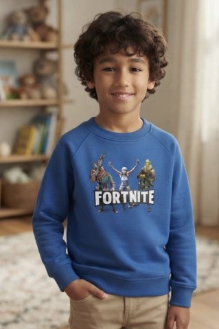 Fortnite modrá mikina pre deti