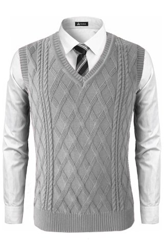 Pánska pletená vesta PikoBB sivá