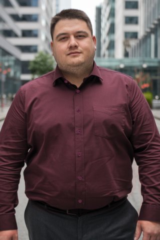 Men’s burgundy shirt plus size – 3XL–6XL