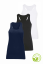 Pamut női felső ACTION 3db csomagban 2db áron, fekete - fehér - sötétkék