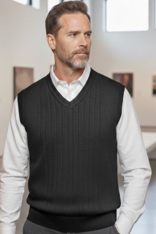 Męska kamizelka dziana GonBB czarna