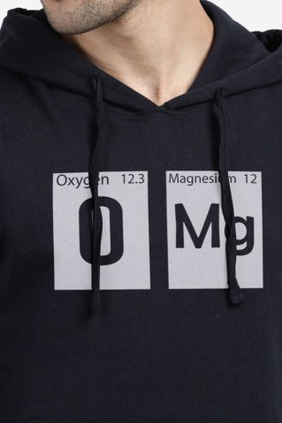 Pánska čierna mikina s kapucňou