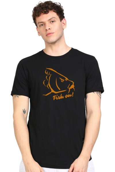 Tričko pre rybárov Angrycarp čierna
