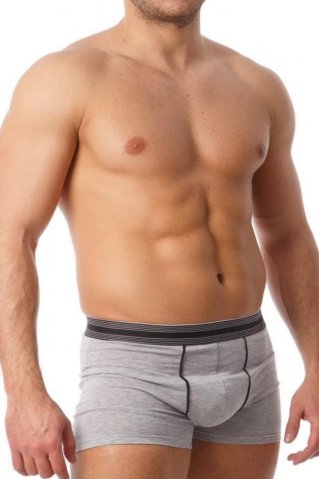 Boxerky 32213X 92% bavlna - 8% elastan /2ks v balíku/ - siva