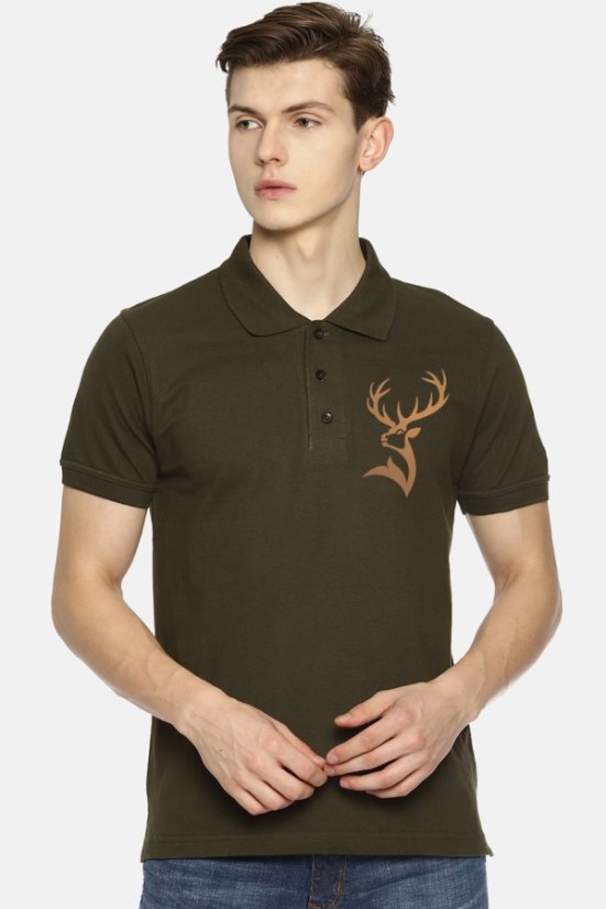 Polo majica s kratkim rukavima Deergrafitpol zelena