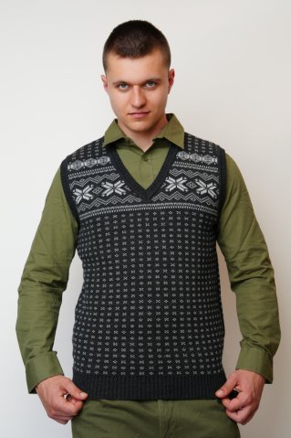 Férfi kötött mellény MarioBB grafit