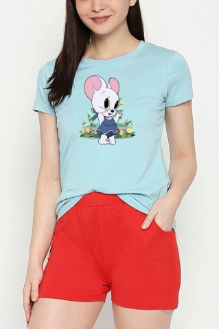 Dámské krátké pyžamo Jerrypyz modrá