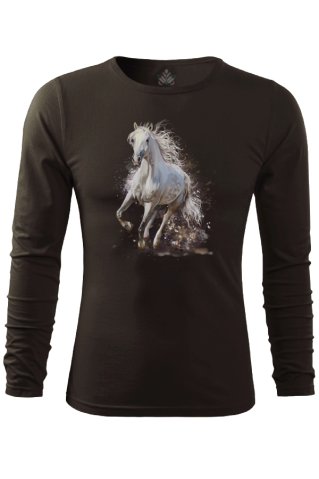 Koňské pánske tričko –hnedé