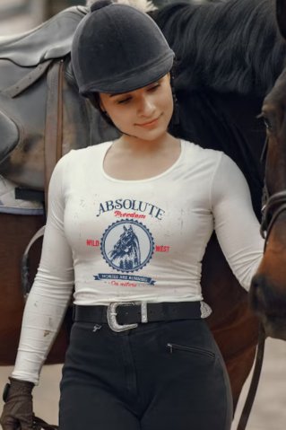 Konjanička majica Absolute Freedom – bijela