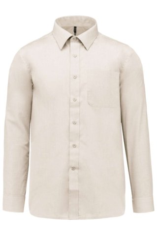 Férfi bézs ing – nagy méretek 3XL–6XL