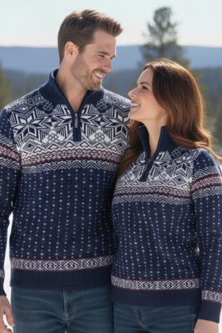 Herren Norweger-Bergpullover Libor-Z Blau