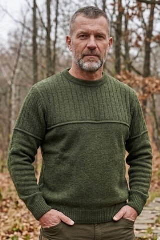 Férfi vadász pulóver Ewident gyapjúból