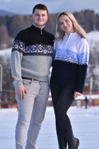 Ženski plavi norveški pulover – Ignaca-Z
