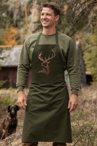 Hunting Apron with Deer Motif
