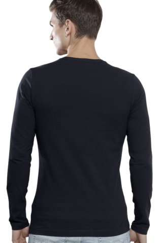 Elegant men's undershirt 32409X 92% cotton – 8% elastane navy