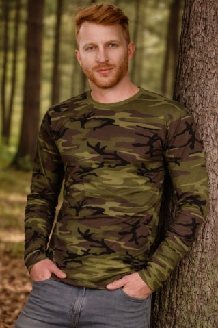 Maskáčové tričko 100% bavlna 08120